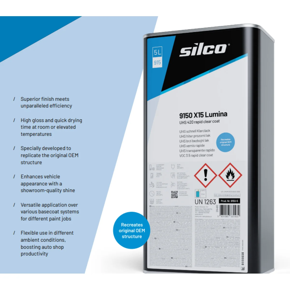 Bezbojni lak Silco X15 Lumina — slika 3